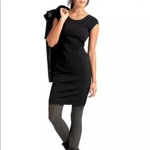 Athleta Black Ponte Illusion Short Dress Size Large